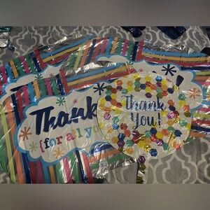 GIANT sized Helium Balloons, (3) giant, thank you for all you do (1) 18” round